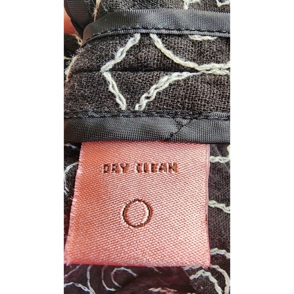 Bandolino Embroidered Jacket Top Linen Blend Size 8P Black/White - Picture 6 of 6